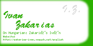ivan zakarias business card